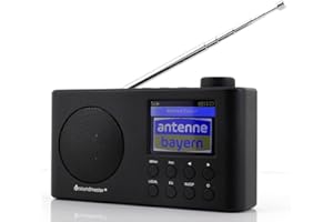 Soundmaster IR6500SW Internetradio DAB+ UKW Radio Bluetooth UPnP Netzwerkplayer tragbares Radio mit Akku 2.200 mAh wiederaufladbar Farbdisplay