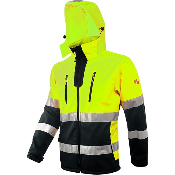 NEO TOOLS Heren veiligheidsjack werkjas Warn Fleece Jacket (maat S - XXL) ( oranje/geel) | of set met thermische waterdichte broek | Warme, comfortabele en lichte jas, oranje, L