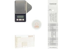 THAKKER Set 03 - Justier- und Einstellungsset mit digitaler Tonarmwaage, Azimut, Libelle und Überhangschablone für Plattenspieler