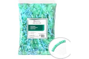 Omnitex Lot de 250 bâtonnets de nettoyage bucco-dentaires jetables de qualité supérieure avec tête hexagonale en mousse pour 6 bords de nettoyage