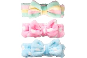 Androxeda 3 Pezzi Fascia Capelli Donna Trucco Fascia per spa Fascia Capelli Trucco Fascia Doccia Capelli Fascia per il Trucco Adatto per Lavaggio Viso Trucco Doccia Terme Massaggi ect