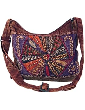 Guru-Shop Schultertasche, Patchwork Hippie Tasche, Goa Tasche, Herren/Damen, Baumwolle, 30x30x6 cm, Alternative...