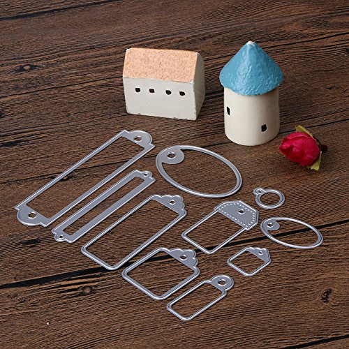 Amazingdeal365 10 PCS Buchzeichen Metall Form Schablonen Schneiden DIY Dekor Sammelalbum Karten Buchzeichen Lesezeichen als Geschenk für Freunde Geburtstag Kinder,Kindergarten Hobby Schule Handarbeit Unterricht usw. Ein tolles Geschenk! - 2