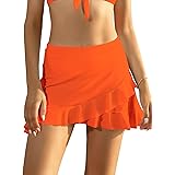 SHEKINI Donna Gonna da Nuoto Elegante Ruched Costumi da Bagno Gonna Costruito nel Bikini Pantaloni Gonna da Sportivo Tronco d