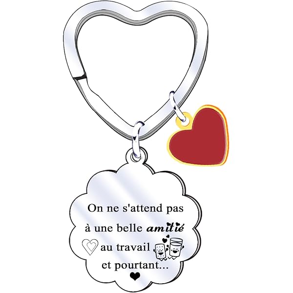 Porte-clés Personnalisé Pour Collègue - Cadeau Départ Ou Amitié - Gravure Spéciale - Idée Présent Chic - 10