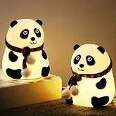 Coverzone Yumuşak Silikon Panda Mini Gece Lambası Dekoratif Işık Derecesi Ayarlanabilir Yatak Odası Lambası Kitap Okuma Lamba