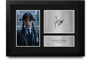 HWC Trading Jenna Ortega Wednesday Gifts Printed Signed Autograph Picture for TV Show Fans - A4 Framed