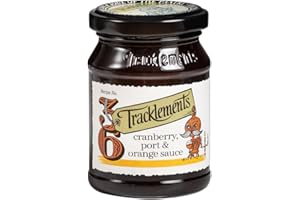 Tracklements Cranberry, Port & Orange Sauce, The Ideal Condiment for Pork, Goose and Cheeses or Partnered with Duck Breasts, Vegan Friendly, Gluten Free, 210g Jar