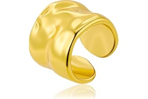 ALEXCRAFT Anillos de Plata 92 Ajustable Mujeres Hombres Pulgar Banda Inoxidable