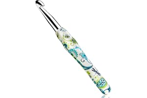 JOZEA Häkelnadeln, weiche Häkelnadeln mit Gedrucktes Muster, 2,25mm-10,0mm, Ergonomischer Griff, für Häkelanfänger, (grün), (10,0mm)