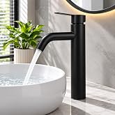 Minnhua Sink Tap Black Tall Bathroom Faucet Single Lever Bathroom Tap Black | Basin Tap High Basin Tap Stainless Steel Bathro