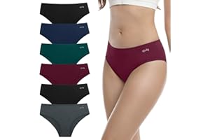 anqier Unterhosen Damen, 6er Pack Baumwolle Pantys Atmungsaktiv Slips Bequeme Damen Hipster Frauen Unterwäsche