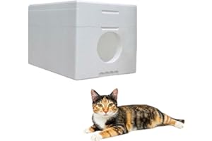 QLS Niche pour chat en polystyrène résistante aux intempéries - 58 x 38 cm - Abri isolé pour l'extérieur
