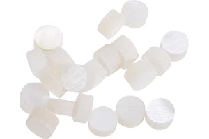 Musiclily Pro 4mm Masa Perłowa Gitara Fret Wkładka Naklejki Kropki, White Pearl (20 szt.)