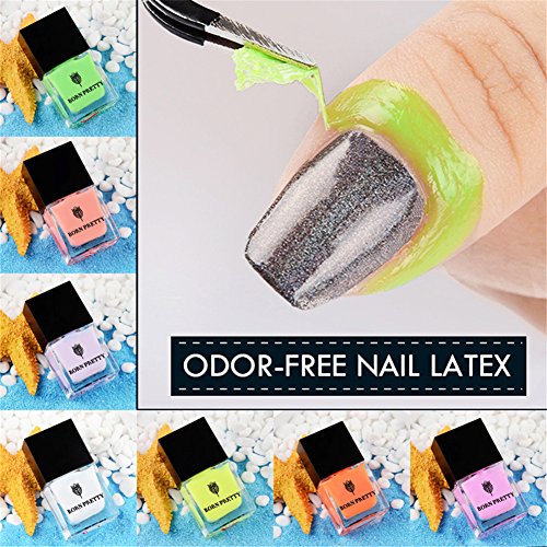 Born Pretty 10ml Peel off Liquid Tape Flüssiglatex Nagellack DIY Ungiftig&Geruchlos 7 colors - 2