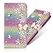 Produktbild Bookstyle Bling Hülle für Samsung S10e,Glitter Glitzer Diamond Musterg Slim Retro Klassisch Modisch Magnet Ledertasche Stand Funktion Kartenfach Magnetverschluss Flip Wallet Schutzhülle