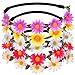 eBoot Multicolor Daisy Flower Headband Crown with Adjustable Elastic Ribbon, 5 Pieces