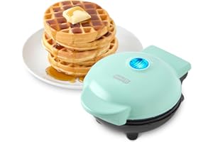 Dash Mini Waffle Maker, Aqua