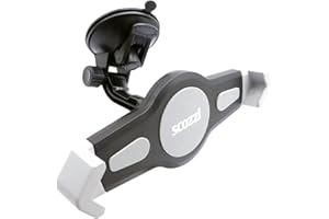 scozzi Support de tablette de voiture à ventouse pour pare-brise - Compatible par exemple avec Apple iPad, Lenovo, Samsung Galaxy Tab S9 S8 S7 S6 A7 A E P12 P11 Yoga 13 11 M10 M8 FE Lite Air Mini Plus