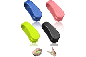PRO-NOKE Acupressure Clip Silicone Migraine Relief Clip Portable Hand Pressure Point Clip Stress Relief Massage Acupressure Device (4pcs, Black+Pink+Green+Blue)
