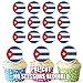 Produktbild Kuba Flagge - 24 essbare Cupcake Toppers, Geburtstagskuchendekorationen - einfach vorgeschnittene Kreise.