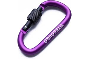 TITECOUGO Locking Carabiner Clip Aluminum Alloy D-Ring Key Chain Hook