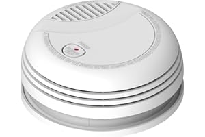 Clouree Detectores de Humo, Detector de Incendios con Sensor fotoeléctrico, Detector de Humo, Certificado EN 14604, Fire Alarm, Smoke Detector for Home Security (1 Pieza)