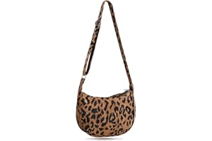 FITDON Half Moon Bag Women's Crossbody Shoulder Bag, Hobo Casual Crossbody Bag Cord Shoulder Bag with Adjustable Shoulder Strap