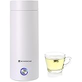 Wonderchef Crescent Travel Kettle | 400ml | Sleek and Compact | Leak-proof | Steam Release System | Stainless Steel Interior 
