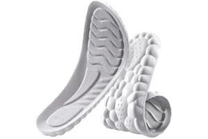 VAEIORP Plantillas ortopédicas, Transpirables, Suaves y amortiguadoras, Soporte de pie Alto, pies Planos y Fascitis Plantar, Gel, para Zapatos de Trabajo (Talla 43-44)