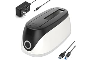 ISHEEP SATA SSD/HDD Dock pour Disque Dur, USB 3.0 Station d'accueil pour Dique Dur de 2,5 et 3,5 Pouces, Supporte UASP et Les disques de 18To.K306B