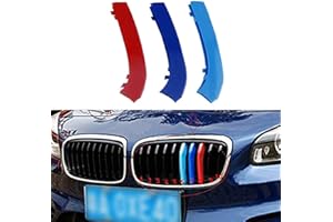 JKGROUP Clip -In Grill Inserts Grille Cover Stripes compatible with F46 F45 Series 2GT 2014-Present 10 Bars M Power Sport Tech Performance Styling Tuning