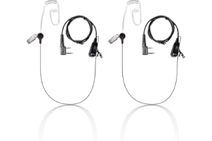 JUCJET Walkie Talkies Ohrhörer, verdeckter Luftschlauch, PTT mit Mikrofon, Headset Kompatibel mit BF-88E 888S UV5R UV5RE baofeng Walkie Talkie (2 Stück)