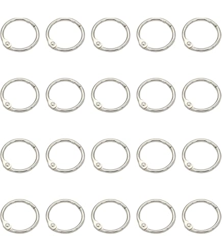 100 Anneaux De Reliure Métalliques 30 Mm - 10 Couleurs, Pour Classeurs, Scrapbooking, Clés, Organisation