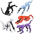 DandelYunx 5PCS T13 Dog Action ModelSet, 3D Printed Lucky Titan 13 Robot Dog Models, Mount Dog Models, Collectible Desktop Decorations, Funny Gifts