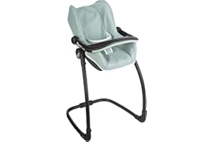 Smoby - Maxi-COSI Siège + Chaise Haute 3 en 1 Sauge - Balancelle et Siège Auto - pour Poupons et Poupées Jusqu'à 42 cms - A Partir de 3 Ans - Fabrication Espagnole