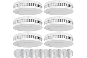XINDUM Rauchmelder mit Starkere Magnethalterung 6er Set, 10 Jahre Batterie Feuermelder, TÜV Rheinland-Zertifiziert, Rauchwarnmelder, Standalone, Weiß