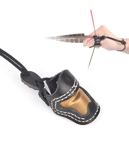 Protecteur De Pouce Pour Arc Traditionnel Et Chasse - Cuir épais, Réglable - Pour Main Droite Ou Gauche