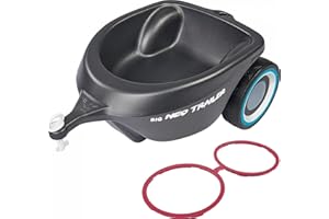 Big-Bobby-Car Neo Trailer Antrailer - Bobby Car Remolque para Interior y Exterior para Coche Big Bobby, Volumen de Carga: 3 litros, para niños a Partir de 1 año, Gris