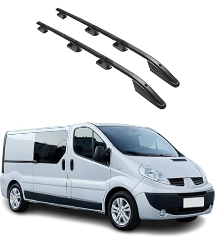 CHROMEMASTER | Les Barres De Toit Compatible Avec Renault Trafic L2 Long 2001-2014; Rails De Toit Conçus Pour Le Montage De Barres De Toit, De Coffres De Toit, De Porte-vélos