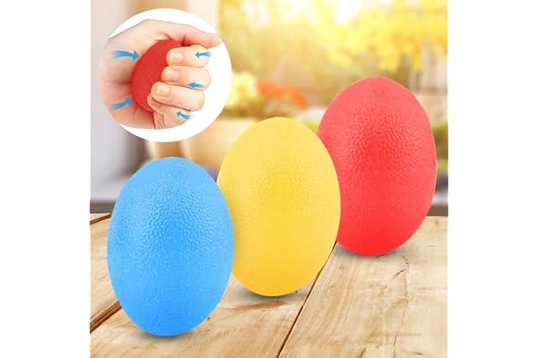 Handtränare fingrar tränare äggformade greppbollar 3 delar klätterboll handträning anti-stress bollar för att stärka handen s