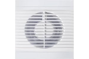 LAZY SPORTS Extractor de Baño 100mm 15W, Extractor de Aire para Baños Pequeños sin Ventana, Ventilador Baño para Eliminar Vapor y Malos Olores en Baños Interiores