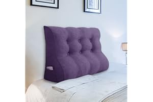 ‎RUCENER Rucener Rückenlehne Kissen Hohen Rückenlehne Kissen Großen Dreieckigen Kissen Hohen Rückenlehne für Bett Perfekt AlsKissen Zum Fernsehen und Lesen Gibt Es in Vielen Größen Violett 100 cm