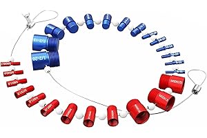 VOBOR Comprobador de Roscas para Tuercas, Tornillos y Pernos, 26 Calibres Herramienta de Medición Precisión en Sistemas Imperial (14) y Métrico (12) | Identifica Macho/Hembra