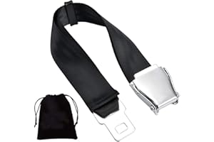 ROMINVIC Sitzverlängerung für Flugzeug, Universal Verstellbare Flugzeug Teile mit Edelstahl Gürtelschnalle Clip 18-85 CM für Reisen Schwangere