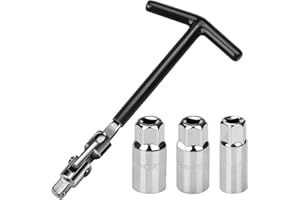 Basetousual Cle a Bougie,Jeu de 4 clés à Bougie D'allumage 16/18/21 mm,Jeu de clés à Bougie D'allumage,Cle Bougie Prechauffage,Convient aux Voitures et Motos, etc.