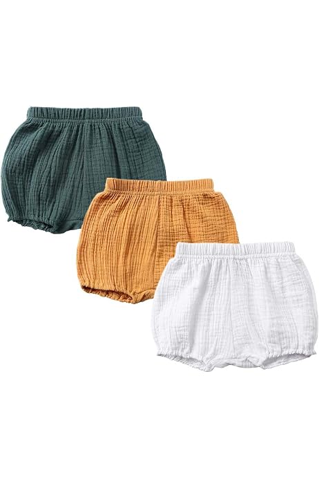 4 Culottes En Coton Pour Petites Filles - Shorts Avec Volants Et élastique Taille - Imprimés Mignons Pour L'été