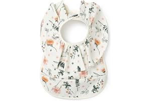 Elodie Details Bavaglino Impermeabile per Bimbo e Bimba Design Scandinavo - Meadow Blossom, Bianco a Fiori