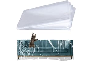 ‎TOKINCEN ToKinCen 1 x Transparent Sofa Dust Cover Plastic Waterproof Sofa Cover Furniture Cover Couch Cover Dust Protection Film Sofa Protector for Couch Armchair Furniture Renovation 200 x 300 cm