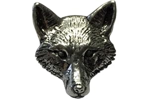 BRAZIL LEDERWAREN Ansteckpin Wolf Kopf | für den Hut oder das Revers | Perfekt zum Jagd-Outfit | Anstecker Pin Button